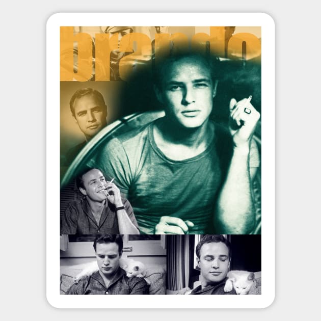 Marlon Brando Collage Portrait Sticker by Dez53